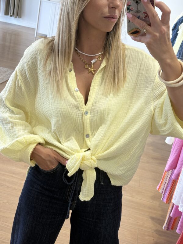 Chemise gaze jaune